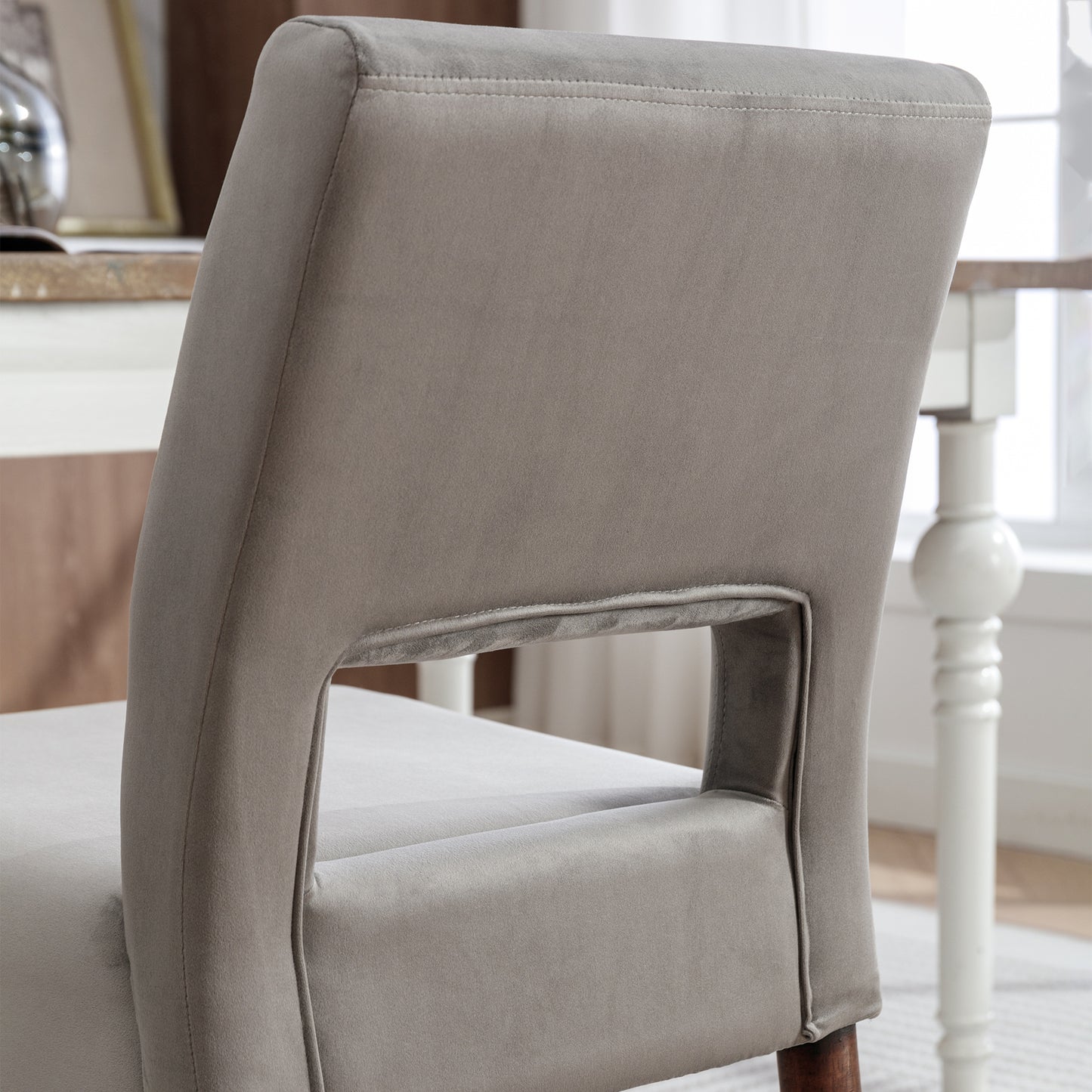 Giordano Dining Chairs with Solid Wood (Set of 2) - Gray