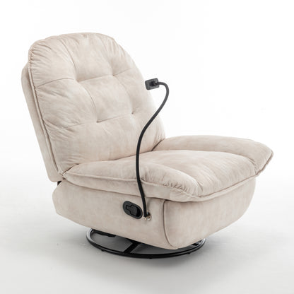 Tate Swivel Gliding Rocking Chair - Ivory