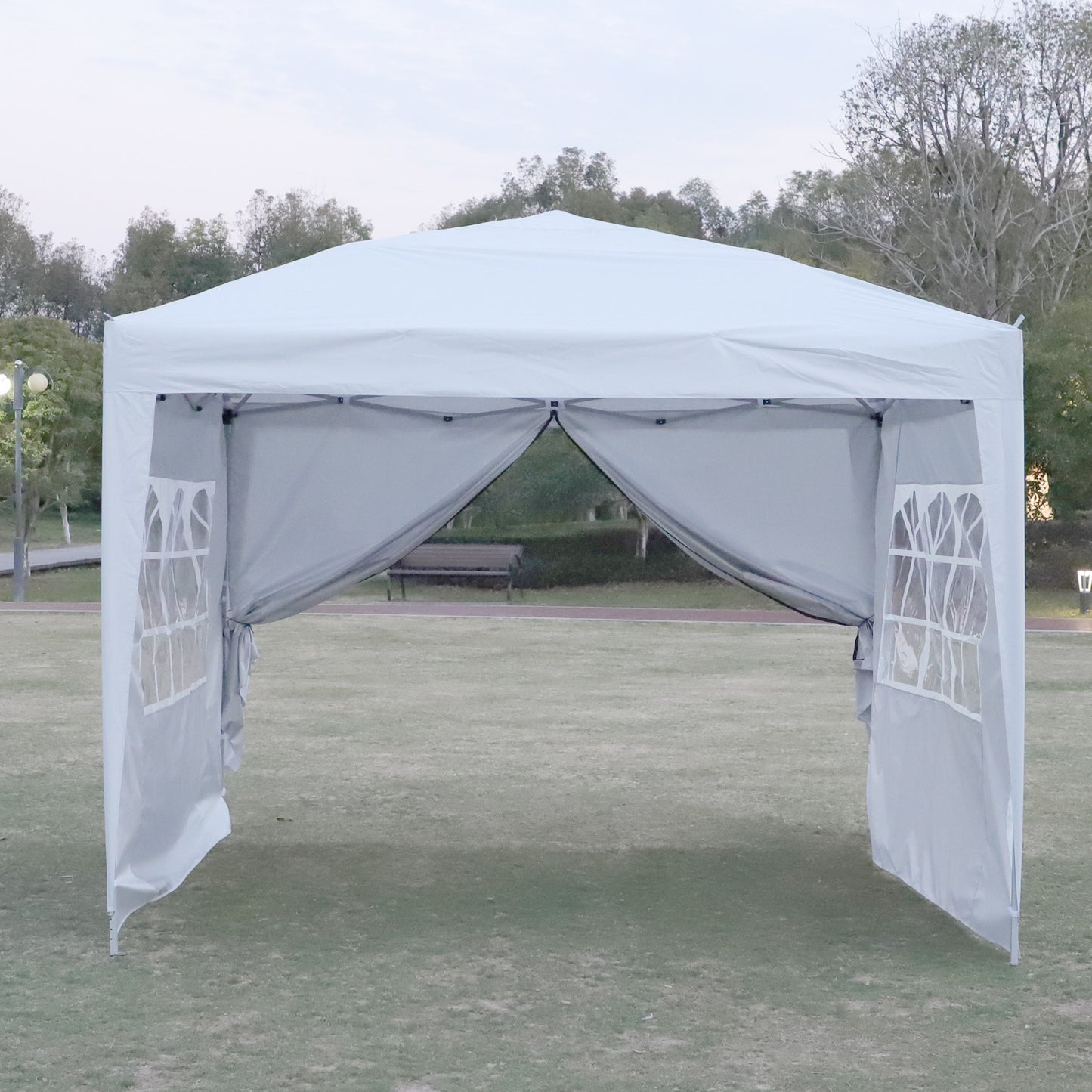 Cami 10 x 10 ft Outdoor Patio Gazebo Canopy Tent - White