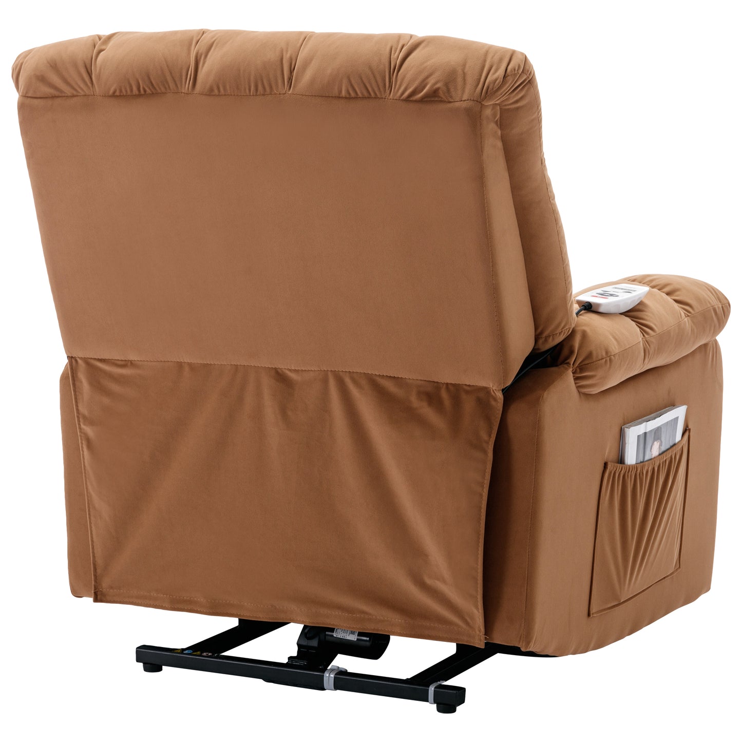 Parsons Power Recliner with Massage Function - Light Brown