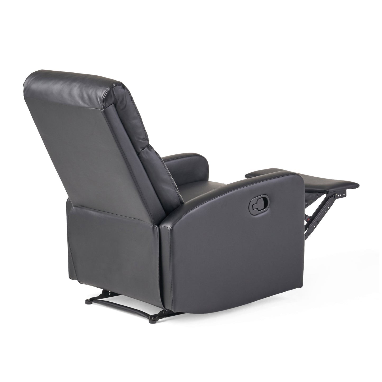 Henson Faux Leather Recliner Chair - Black