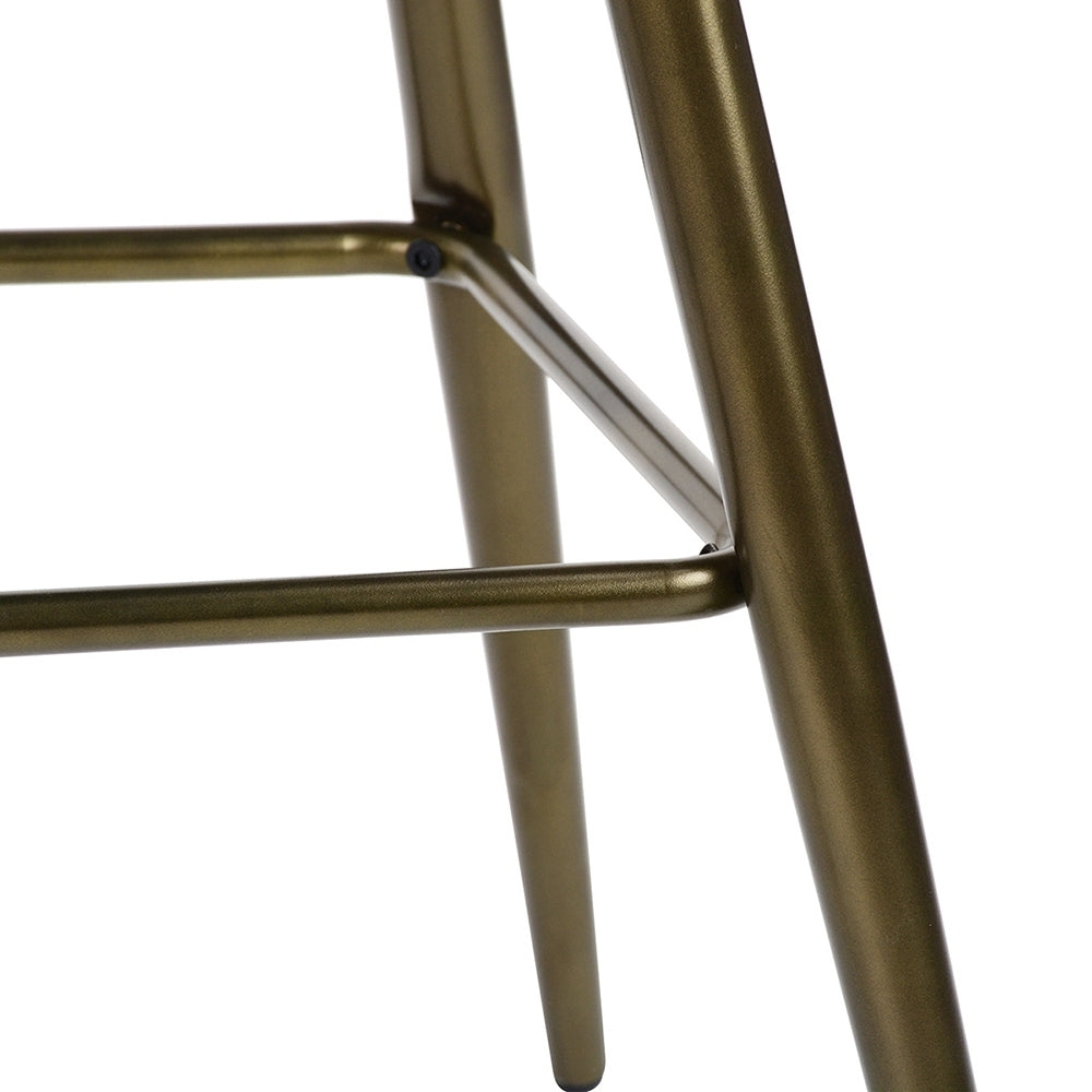 Bak Bar & Counter Stool - White & Gold Set of 2