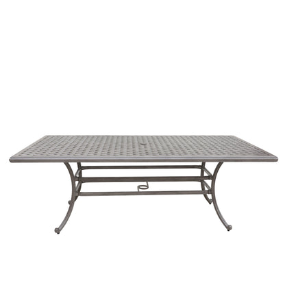 Nika Cast Aluminum Rectangle Table - Gray