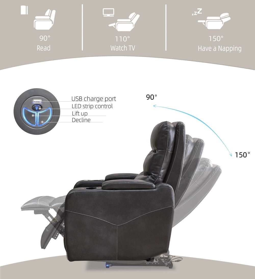 Vaught Power Recliner Chair - Gray