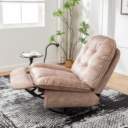 Tate Swivel Gliding Rocking Chair - Light Brown