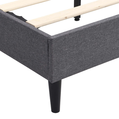 Elegant King Size Platform Bed Frame - Gray