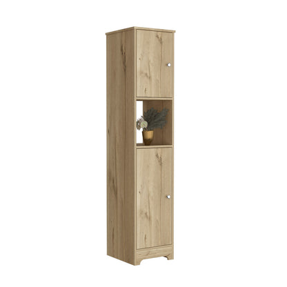 Orion Linen Cabinet  Four Interior Shelves - Light Oak