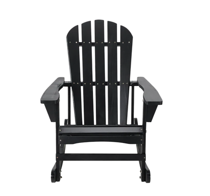 Garvin Adirondack Rocking Chair Solid Wood - Black