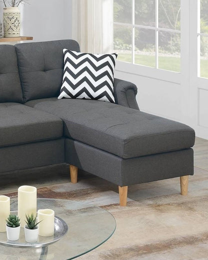 Carmen Corner Reversible Sectional Sofa - Gray