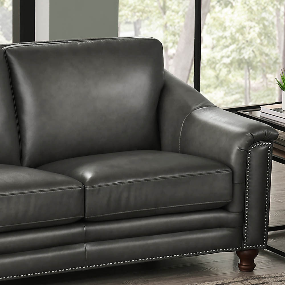 Belfast Top Grain Leather Loveseat