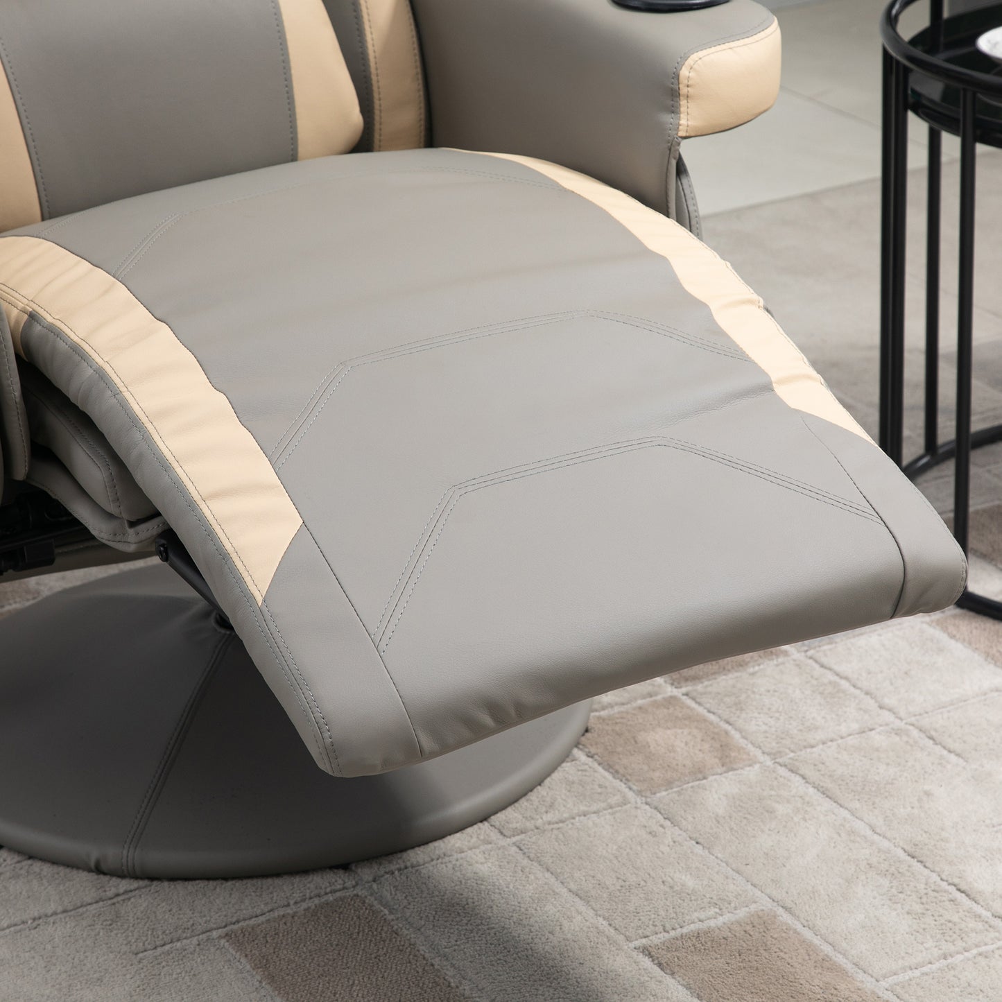 Nova Manual Recliner Armchair PU Leather - Gray