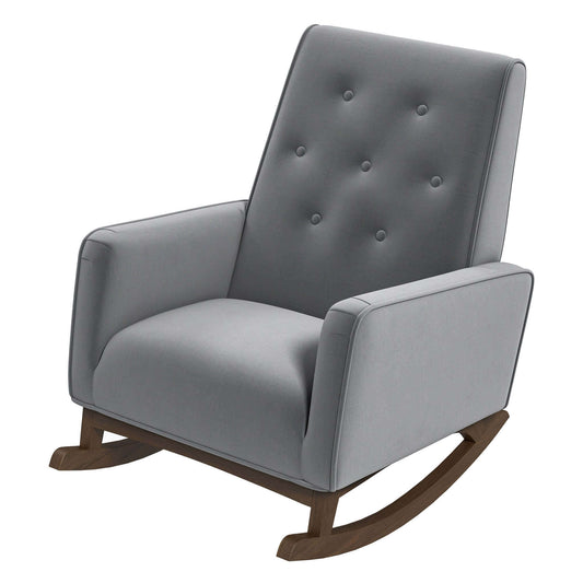 Demetrius Solid Wood Rocking Chair - Gray