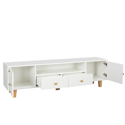 Buckingham TV stand Entertainment Center - White