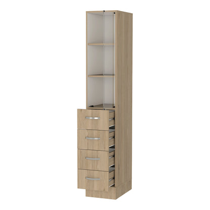 Althorn 4-Drawer 3-Shelf Cabinet - Light Pine