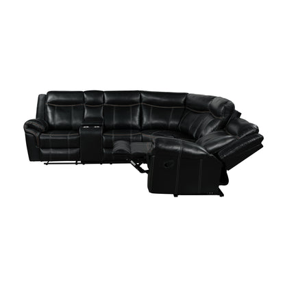 Ainka Sectional Manual Recliner - Black