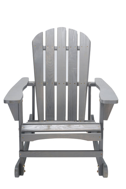 Garvin Adirondack Rocking Chair Solid Wood - Gray