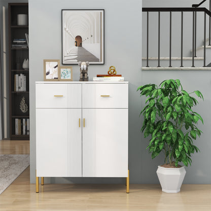 Erma Two Doors Accent Cabinet - White