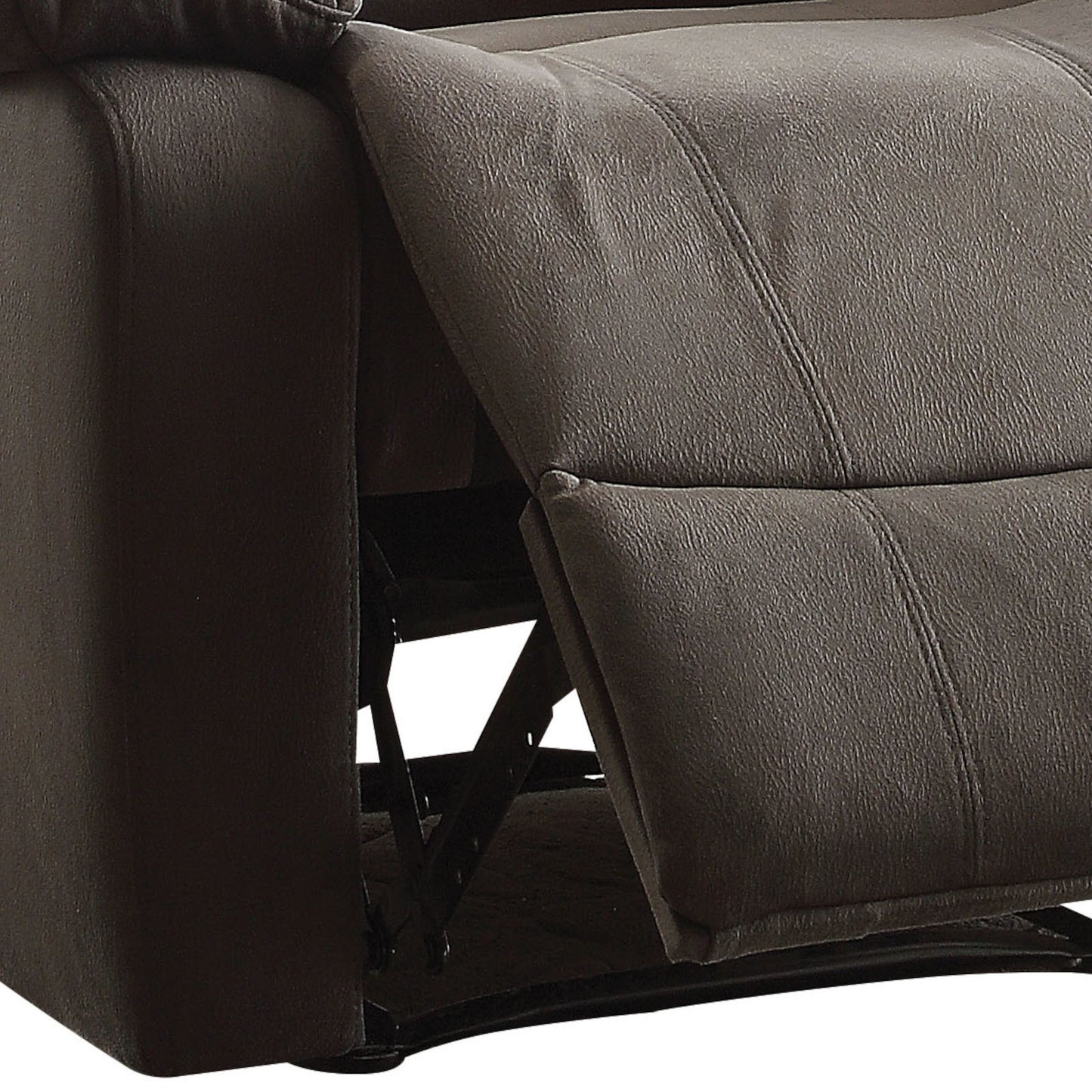 Aeon Polished Recliner with Pillow Top Arm - Charcoal