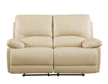 Beck Leather-Air Recliining  Loveseat - Beige