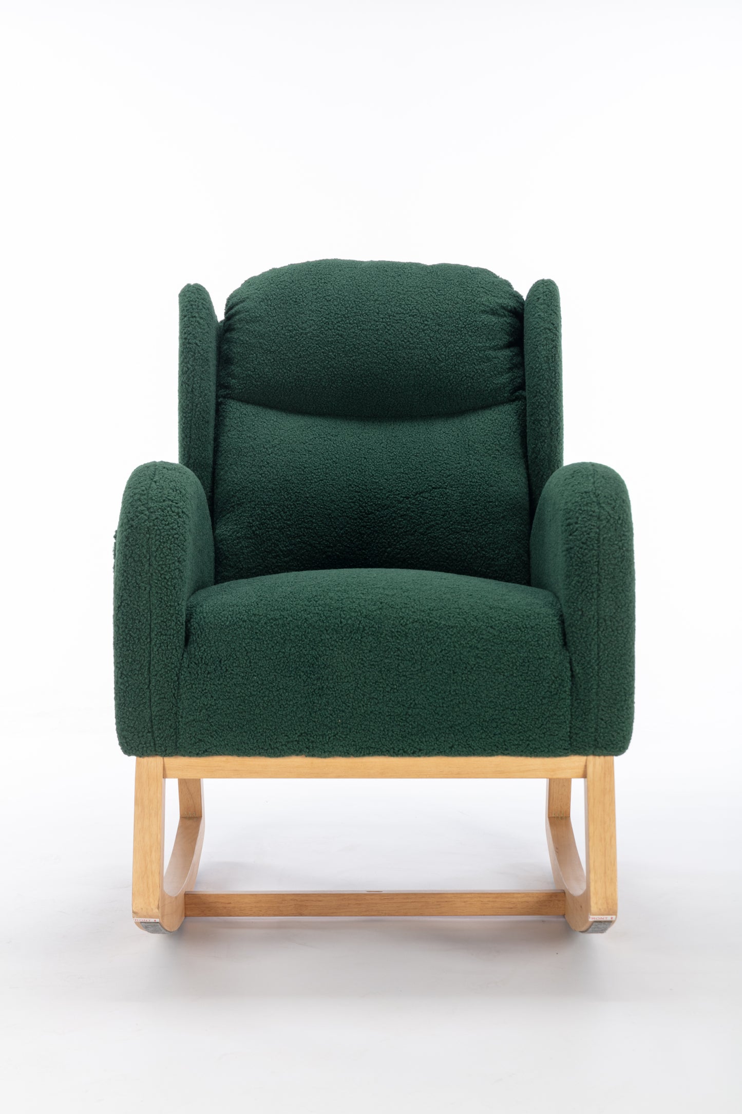 Nadia Teddy Fabric Rocking Chair - Green