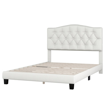 Domoni Full Size Platform Bed Frame - Beige