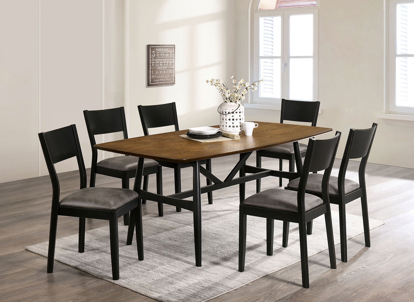 Glover Dining Chair (Set of 2) - Black+Gray