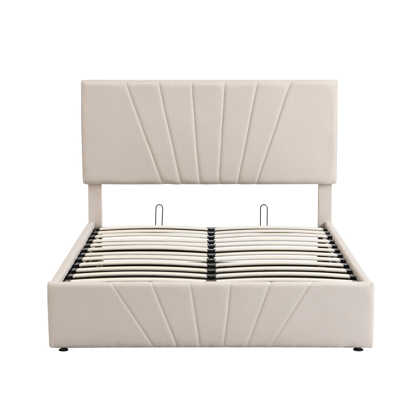 Toss Full Size Storage Bed w Hydraulic System - Beige