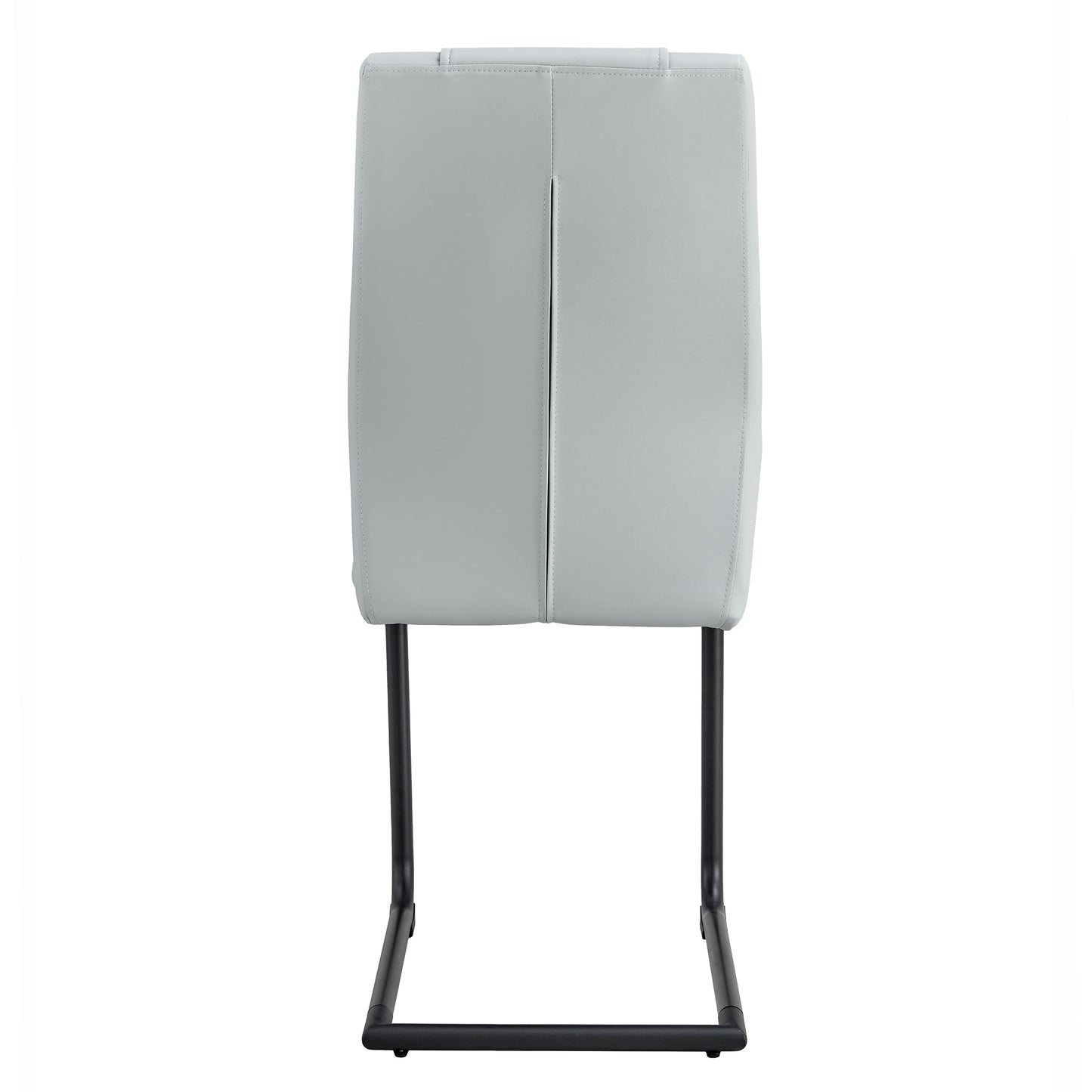 Skye Dining Chair Black Metal Leg (Set of 6) - Light Gray