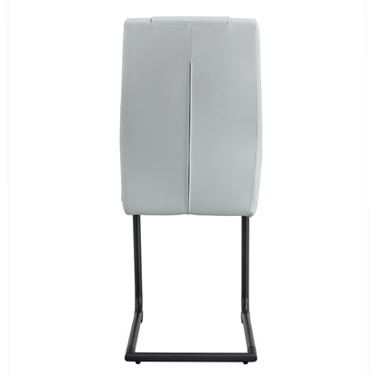 Skye Dining Chair Black Metal Leg (Set of 6) - Light Gray