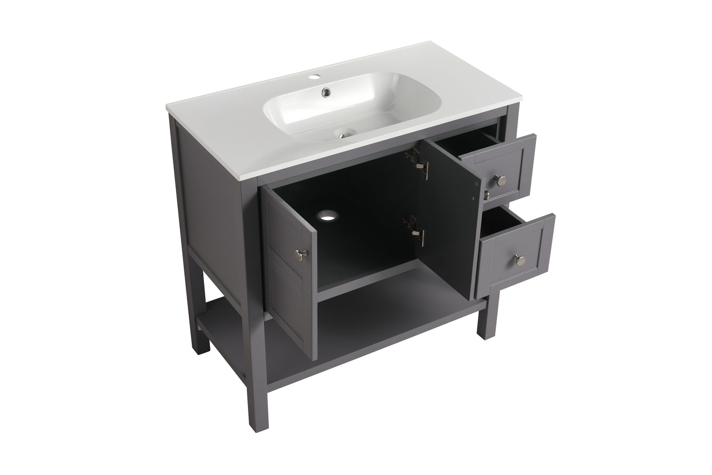 Bathroom Vanity With Soft Close Drawers and Gel Basin