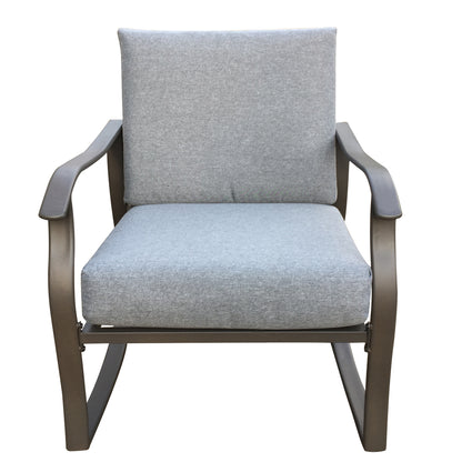 Emily 3 Pc Outdoor Swivel Rocker Patio Chairs - Gray