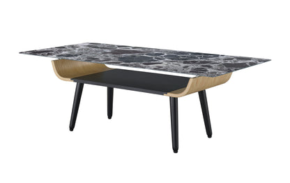 Valor Coffee Table Black Marble Texture Top