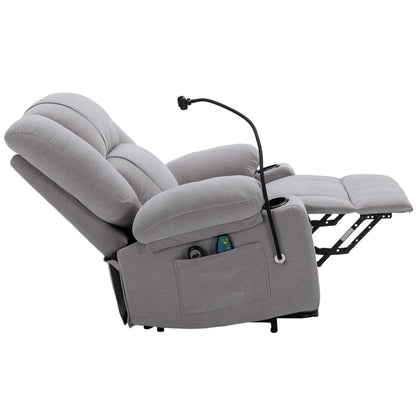 Dawson Power Lift Recliner with Massage - Gray