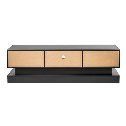 Scape 55 inches Glossy TV Stand with LED Lights- BLACK