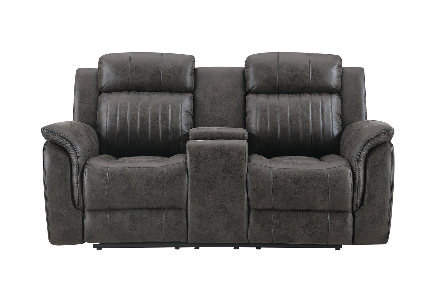 Steban Recliner Console Loveseat - Gray