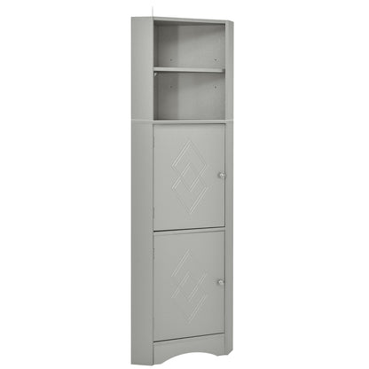 Skyward Bathroom Corner Cabinet - Gray