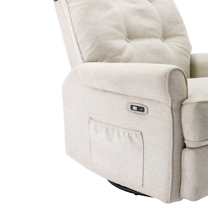 Vo 270 Degree Swivel Recliner Chairs - Cream