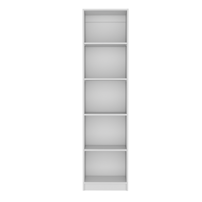 Kris Bookcase with 5-Tier Shelves - White