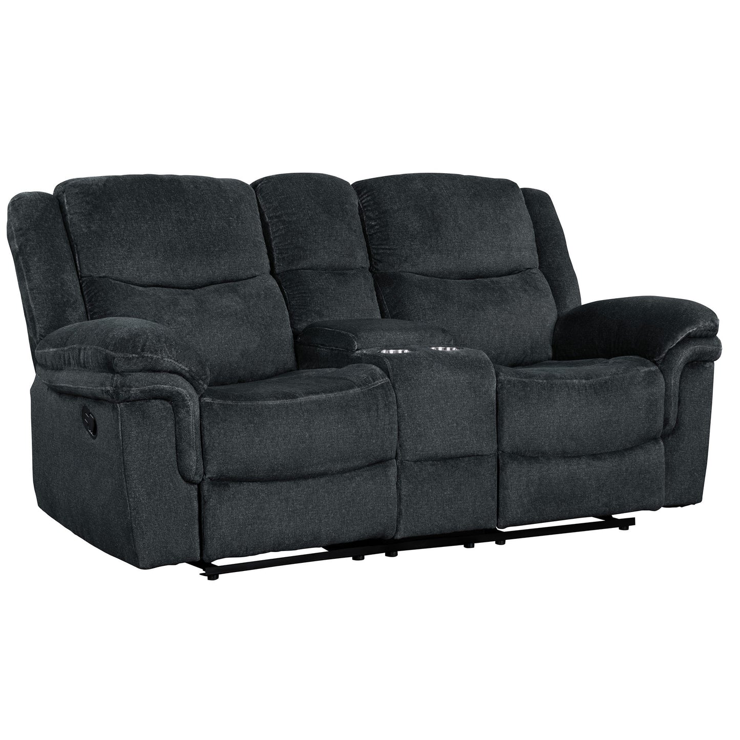 Venassa Manual Reclining Sofa with  Storage - Dark Blue