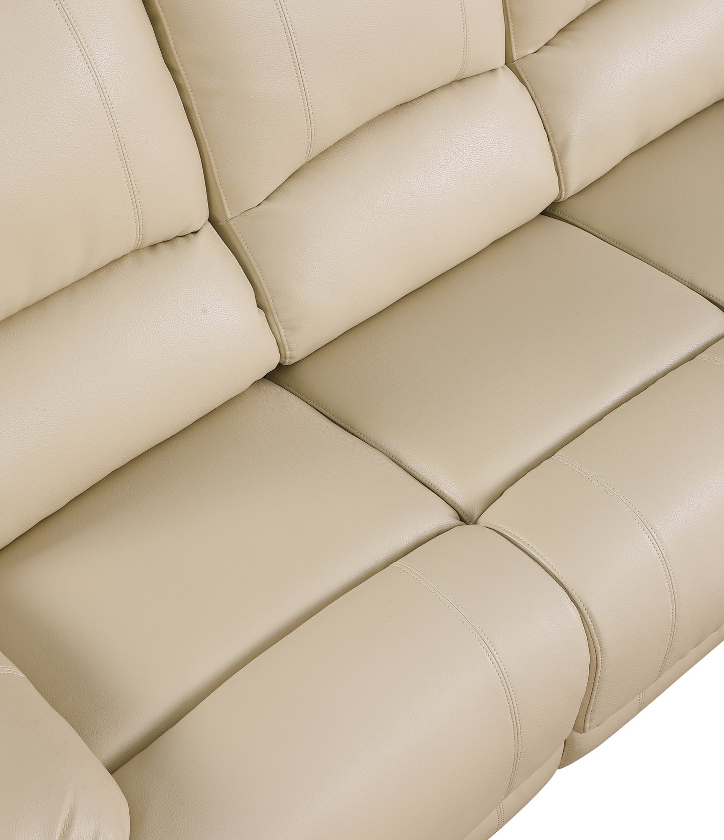 Beck Leather-Air Recliining  Loveseat - Beige