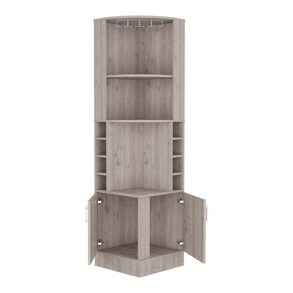 Nikita Corner Bar Cabinet - Gray