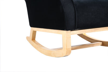 Jarvis Velvet Rocking Chair - Black