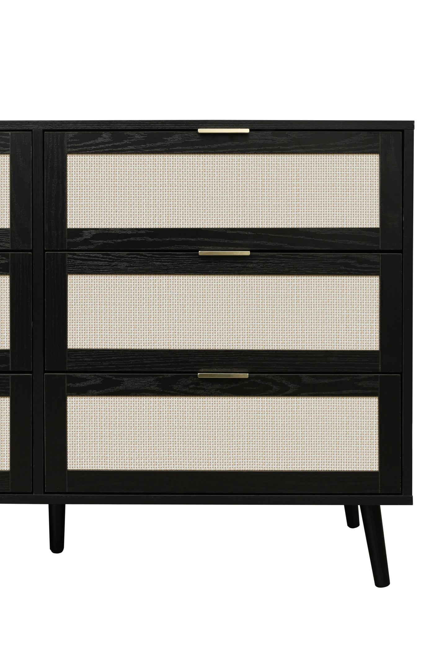 Noi 6 Drawer Dresser Wood Cabinet - Black