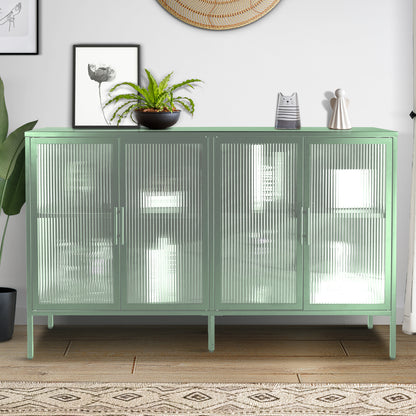 Nera Tempered Glass Credenza - Mint Green