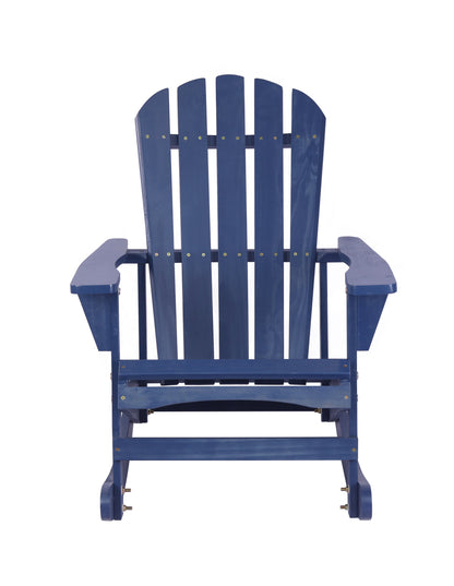 Garvin Adirondack Rocking Chair Solid Wood - Navy Blue