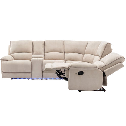 Omar Manual Reclining Set - Cream