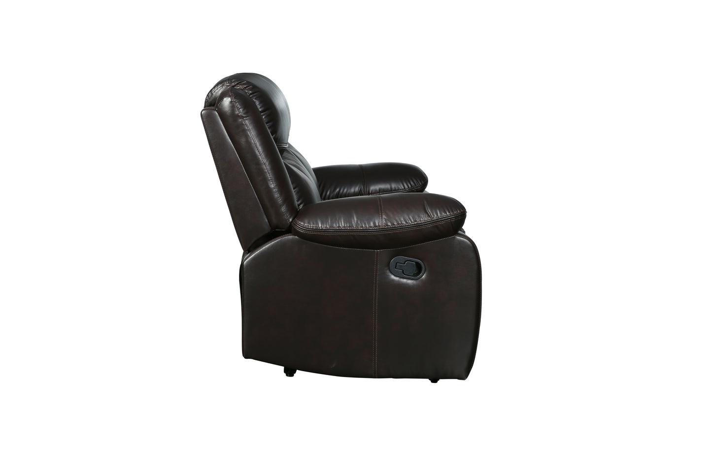 Noor Leather-Air Reclining Loveseat - Brown