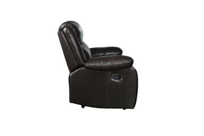 Noor Leather-Air Reclining Loveseat - Brown