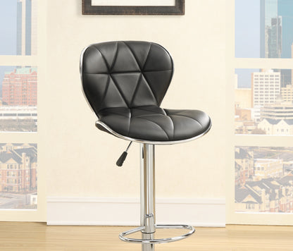 Daimon Faux Leather Adjustable Stool - Black Set of 2