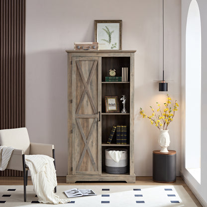 Brock II Tall Storage Cabinet - Gray Wash